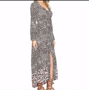 Billabong Women's Allegra Kimono Off Black Maxi Dress size XS